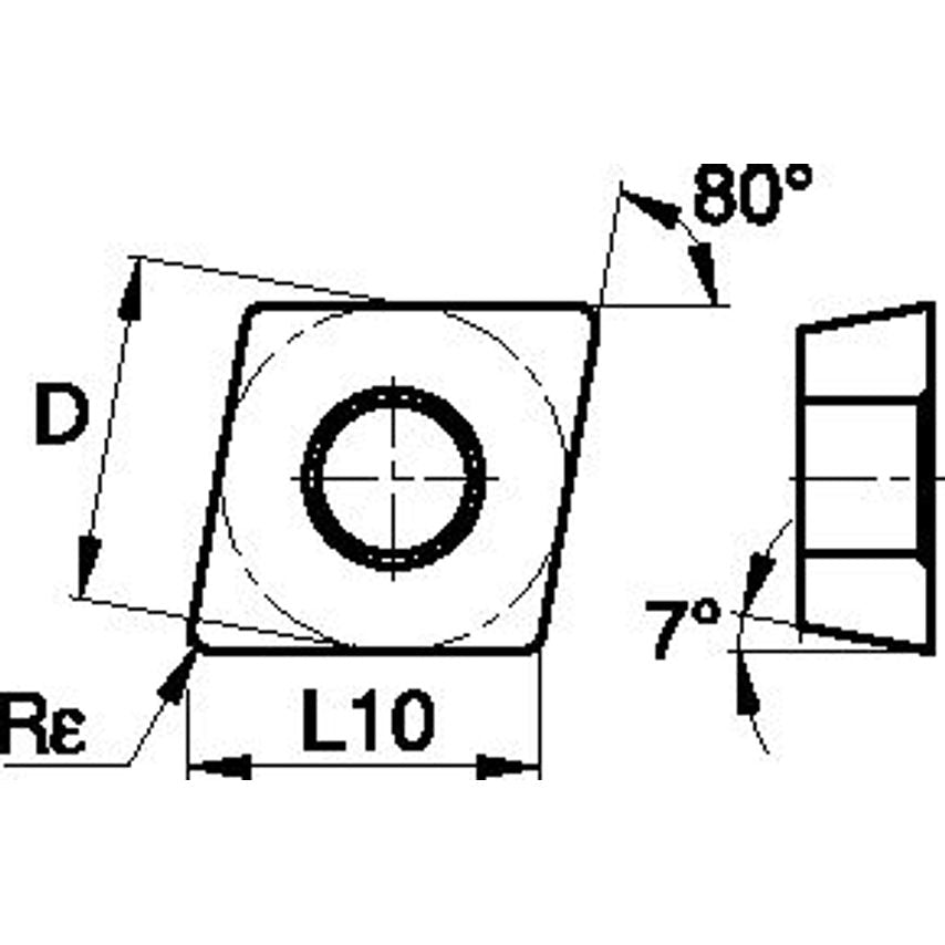 CCGW060204S01015C ANSI/ISO Turning Insert CC..