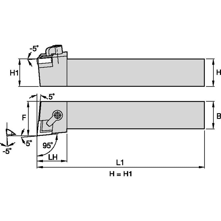 CCLNR164 C Clamping Holder W1.00 L6.00