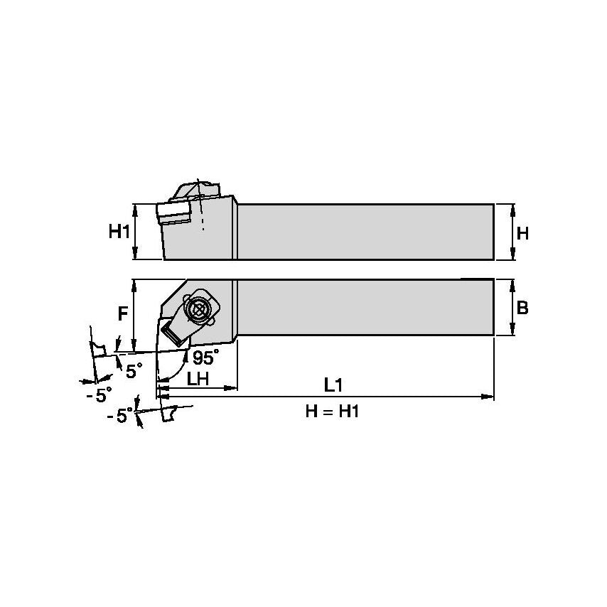 CCLNR204DMX5 N Clamping Holder W1.25 L6.00