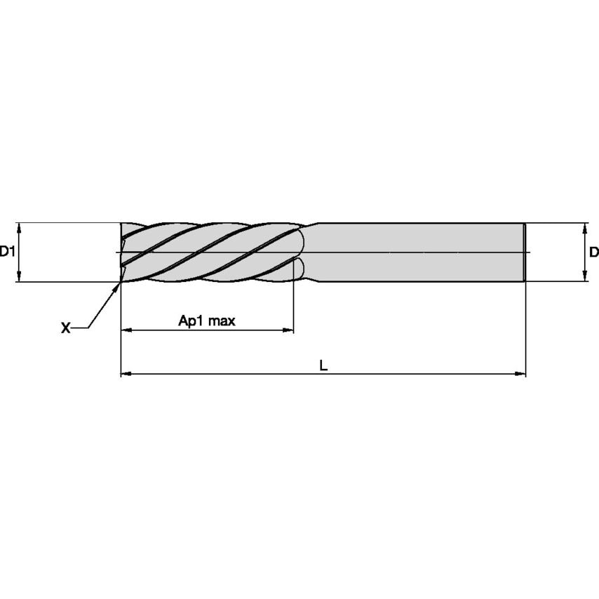 CDDC0500J6BH Router - Down-Cut Style D= 0.5