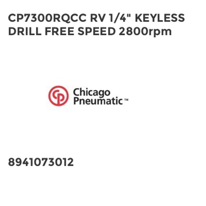 CP7300RQCC RV 1/4" Keyless Drill Free Speed 2800RPM