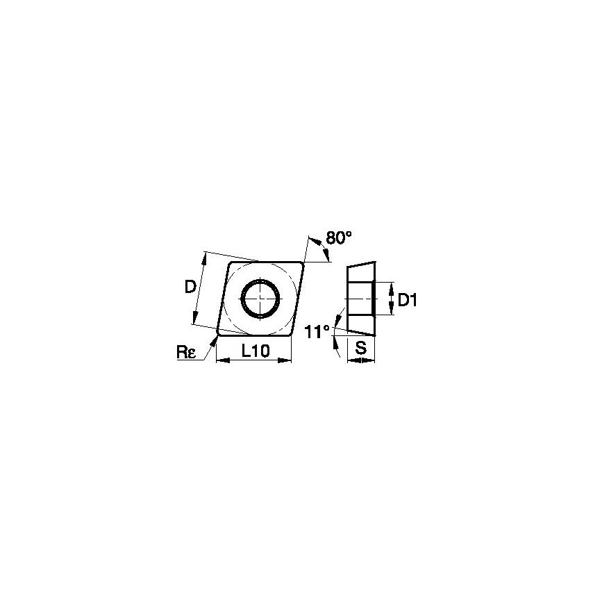 CPGW060208S01015C ANSI/ISO Turning Insert CP..