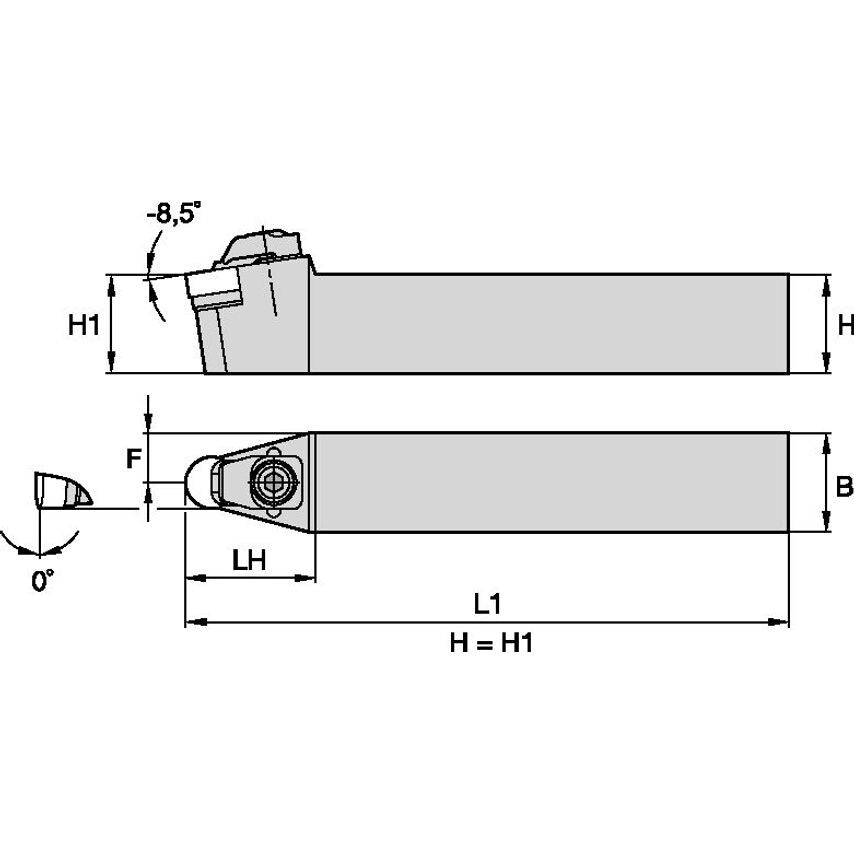 CRDNN3225P12MN7 C Clamping Holder W25, 0MM L170