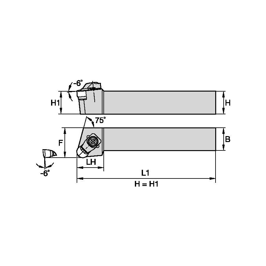 CRSNL2525M12MN7 C Clamping Holder W25, 0MM L150