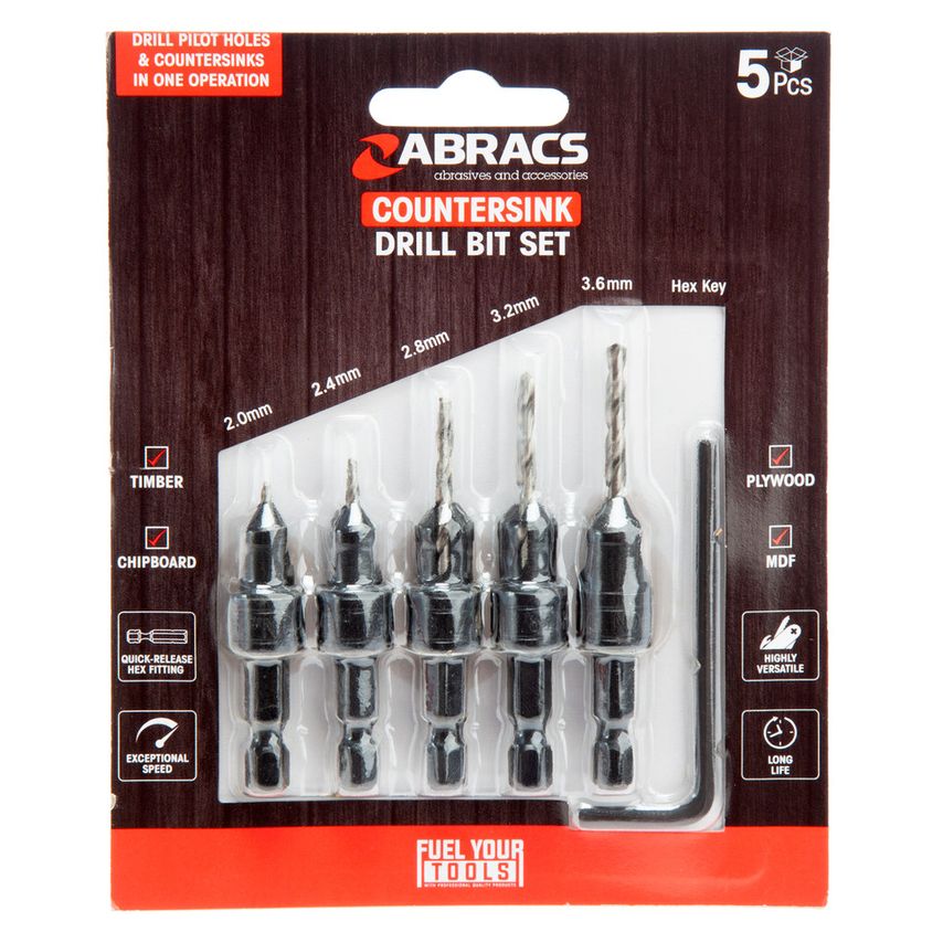 CSDBSET5 Countersink Drill Bit Set (5pc)