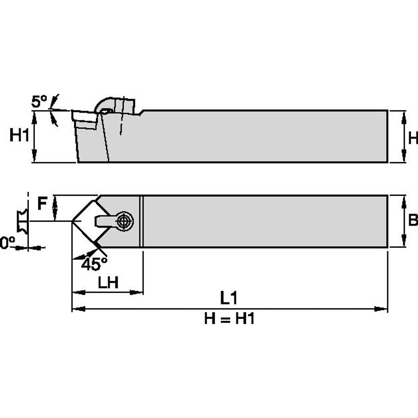 CSDPN2020K12 C Clamping Holder W20, 0MM L125