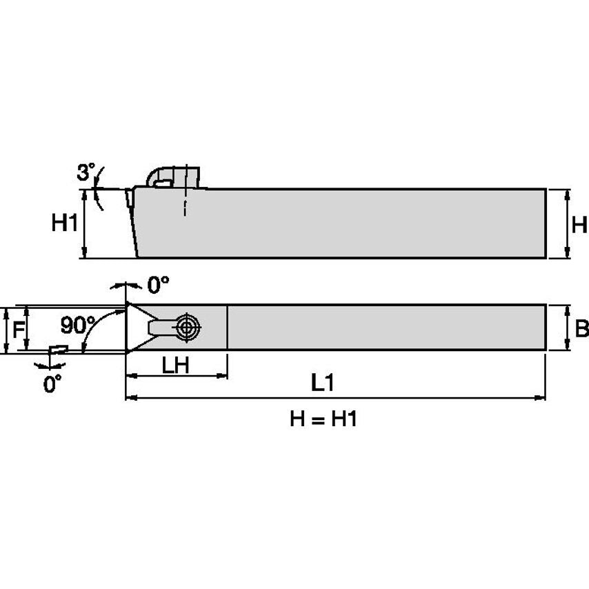 CTCPN443 C Clamping Holder W0.50 L8.00