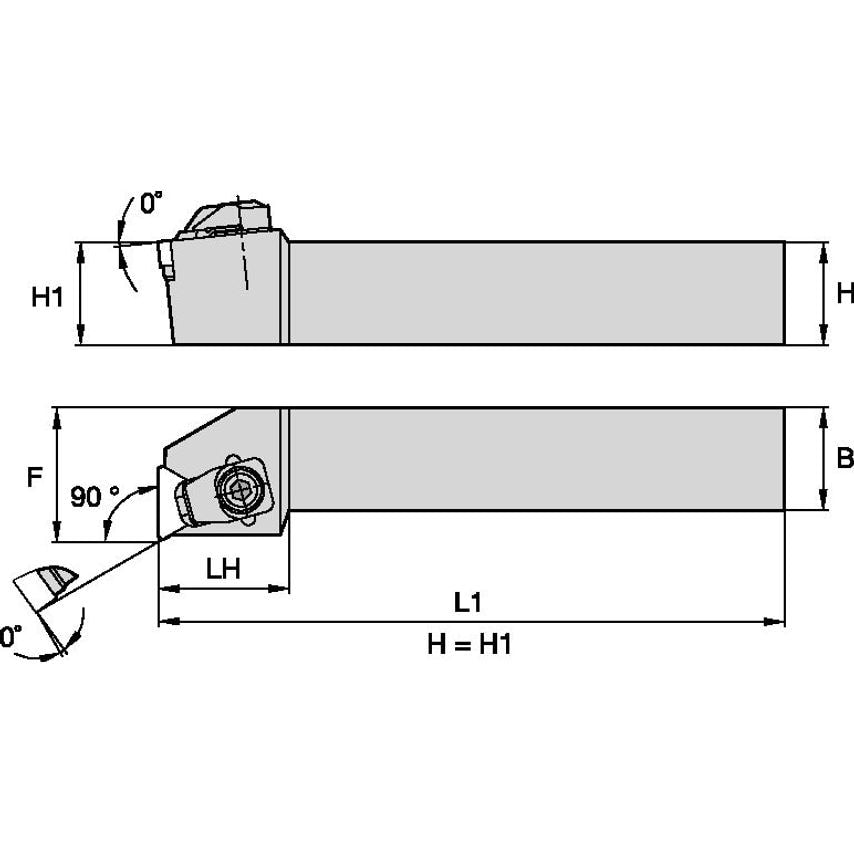 CTFNL2525M16-MN4 C Clamping Holder W25, 0MM L150