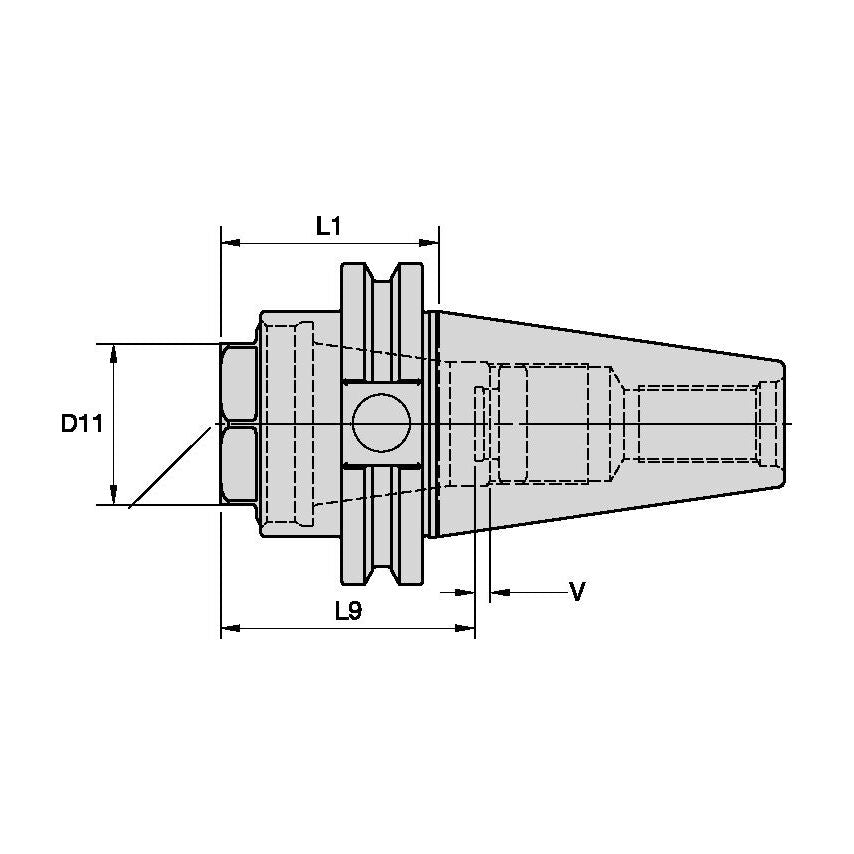 CV40SER32169 ER32 Short Collet Chuck - CV40