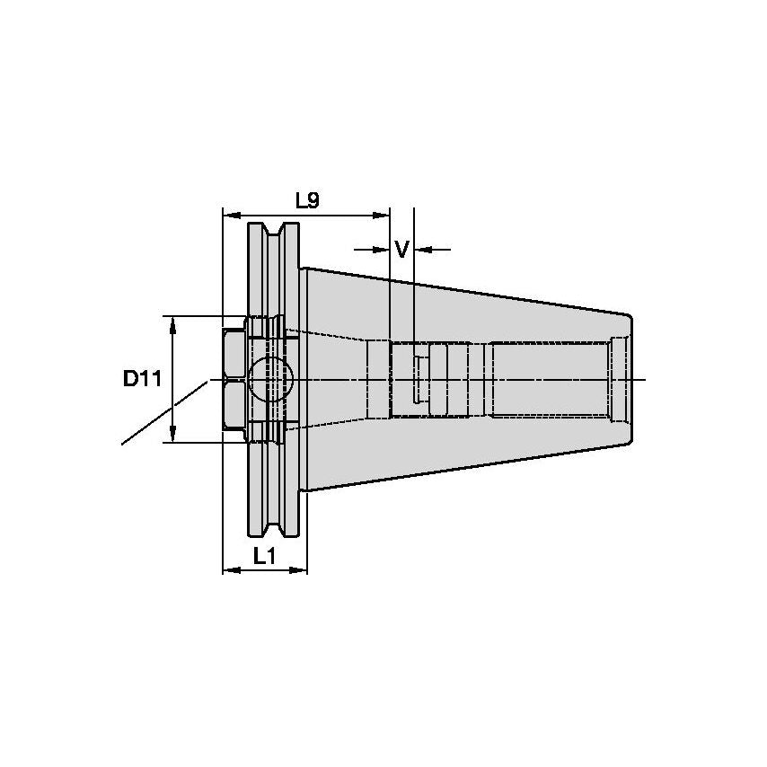 CV40ZSER32106 ER32 Short Collet Chuck - CV40