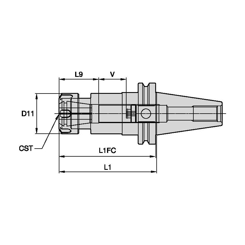 CVKV40ER16400 CVKV40 ER16 Collet Chuck L=4
