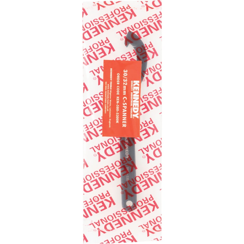 C Spanner, Chrome Vanadium Steel, 135mm Length, 30-32mm Jaw Capacity
