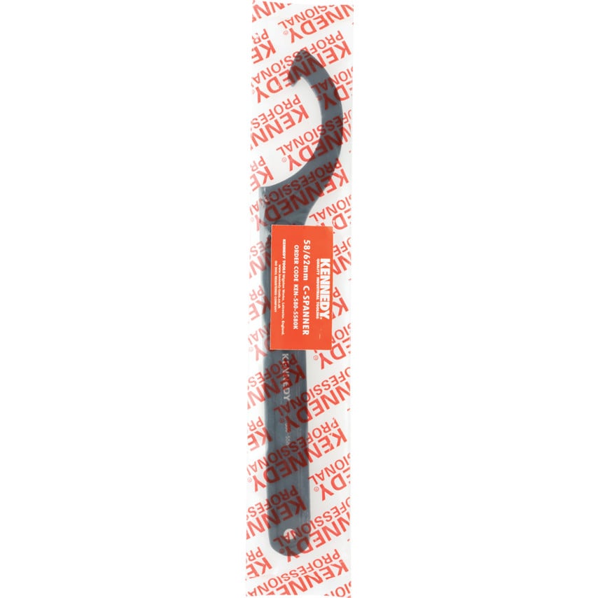 C Spanner, Chrome Vanadium Steel, 240mm Length, 58-62mm Jaw Capacity