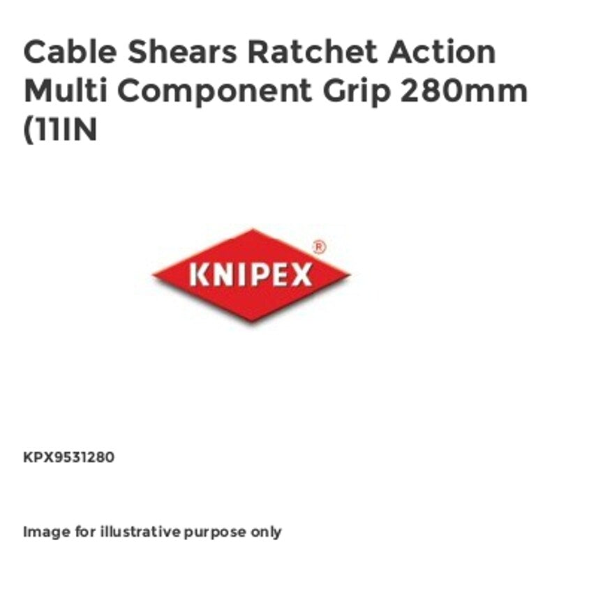 Cable Shears Ratchet Action Multi Component Grip 280mm (11IN