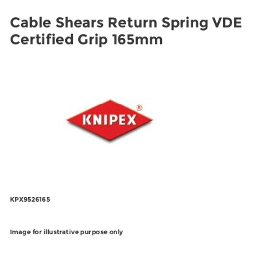 Cable Shears Return Spring VDE Certified Grip 165mm KPX9526165