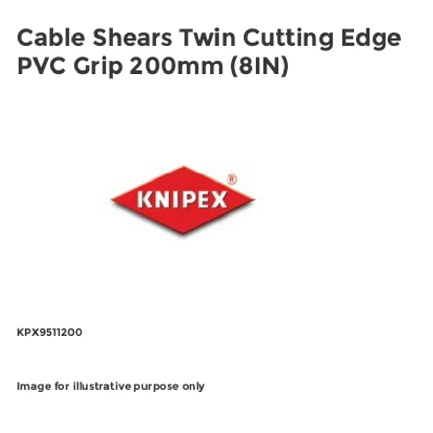 Cable Shears Twin Cutting Edge PVC Grip 200mm (8IN) KPX9511200