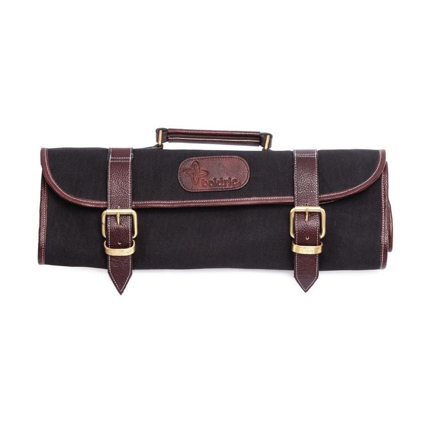 Canvas Knife Bag Black 9 Slots