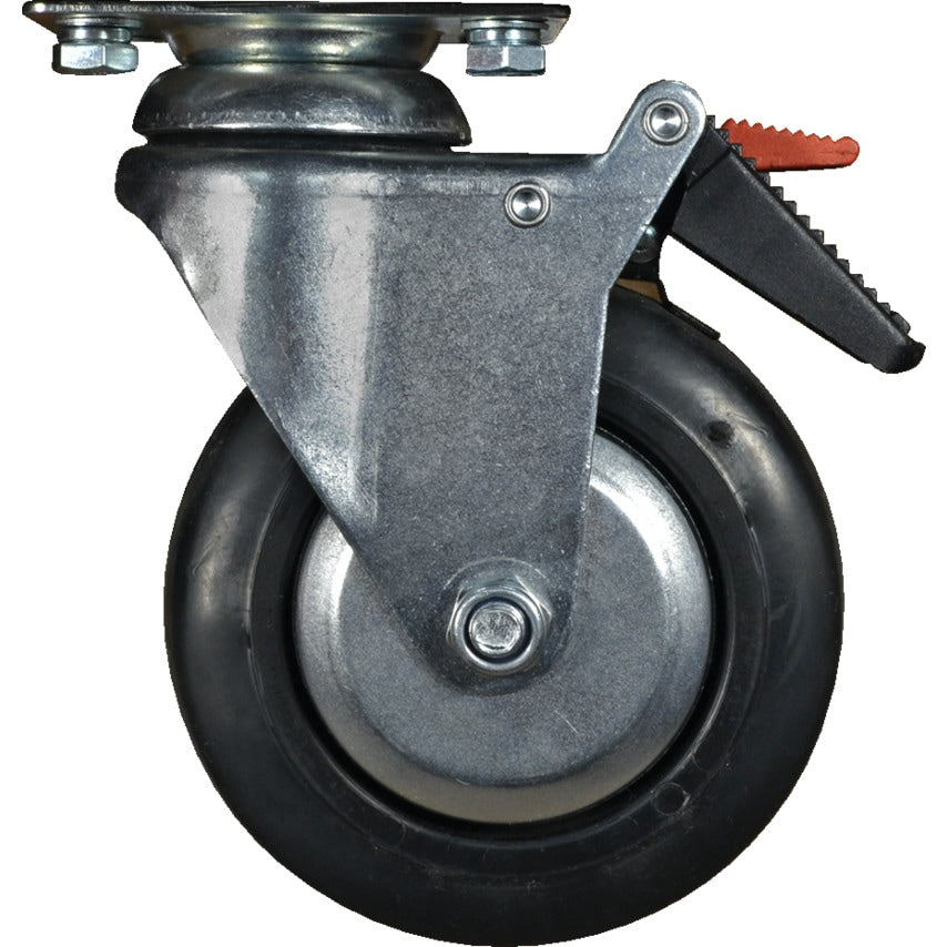 Castors 5X2 TPR 2 X Fix, 2XSWIV, Full Brake: Ken Pro