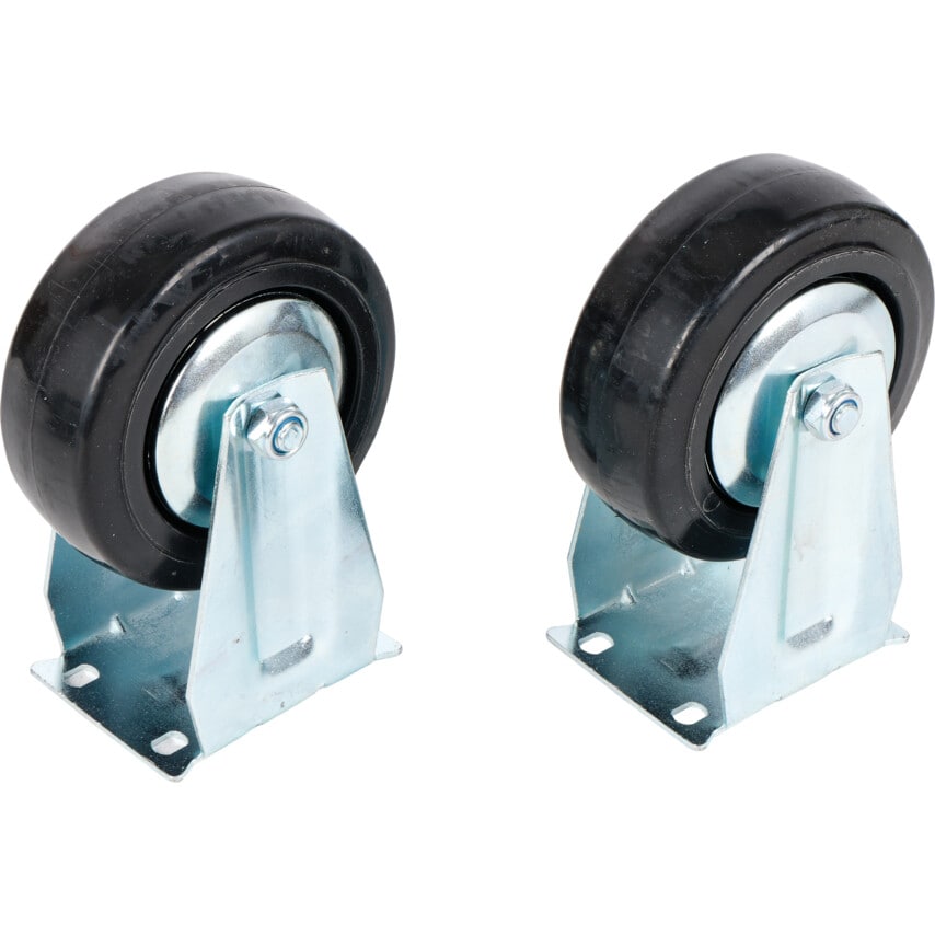 Castors 5X2 TPR 2 X Fix, 2XSWIV, Full Brake: Ken Pro