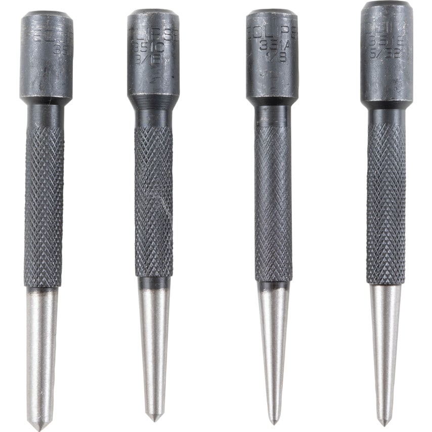 Centre Punch Set, Pack of 4