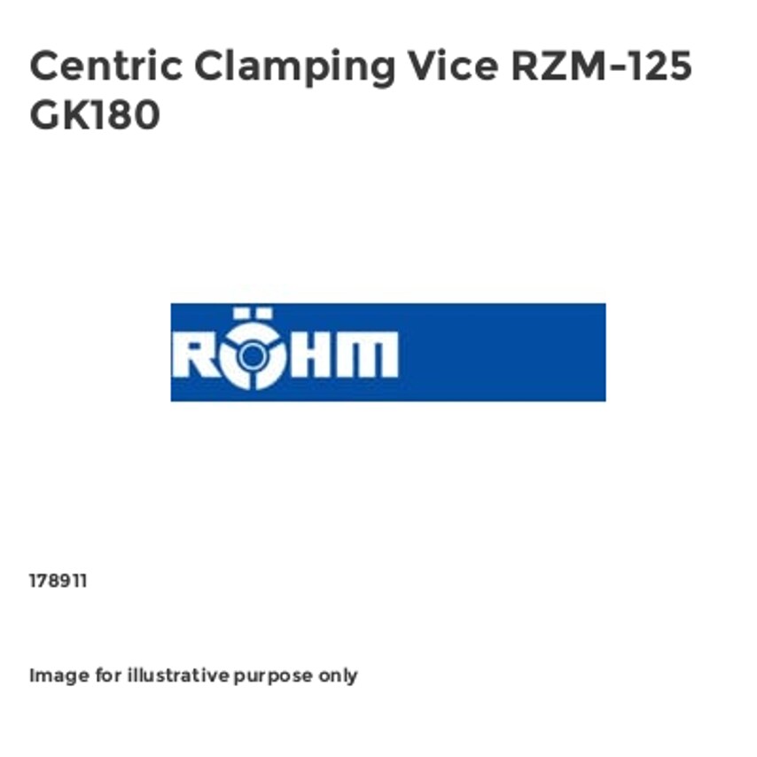 Centric Clamping Vice RZM-125 GK180
