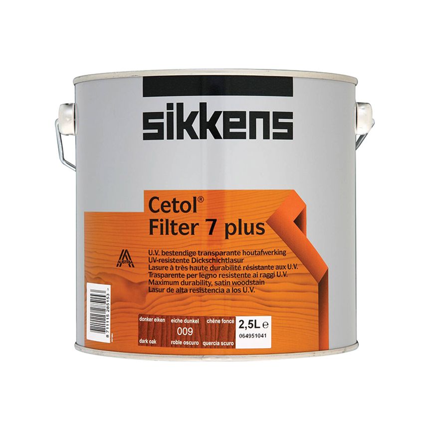 Cetol Filter 7 Plus Translucent Woodstain Dark Oak 2.5 litre SIKCF7PDO25