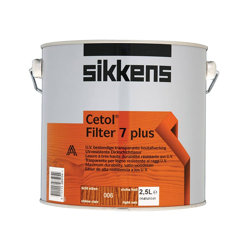Cetol Filter 7 Plus Translucent Woodstain Light Oak 2.5 litre SIKCF7PLO25