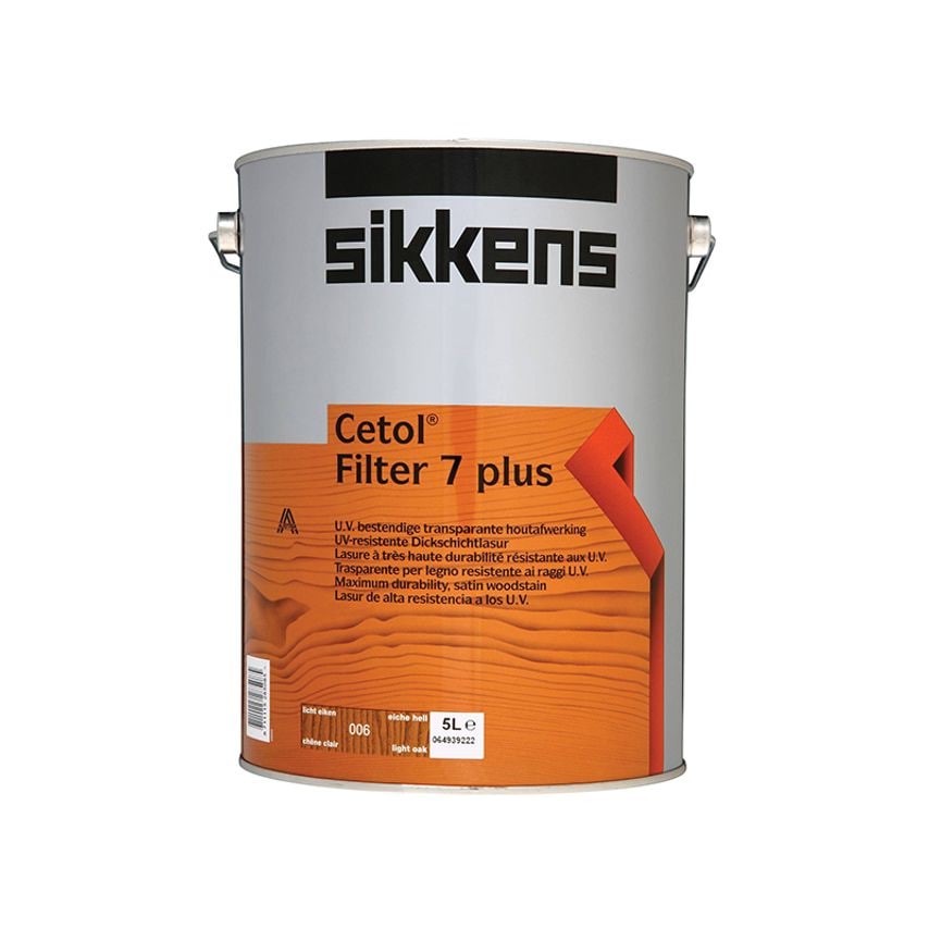 Cetol Filter 7 Plus Translucent Woodstain Light Oak 5 litre SIKCF7PLO5L