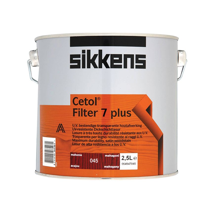 Cetol Filter 7 Plus Translucent Woodstain Mahogany 2.5 litre SIKCF7PM25