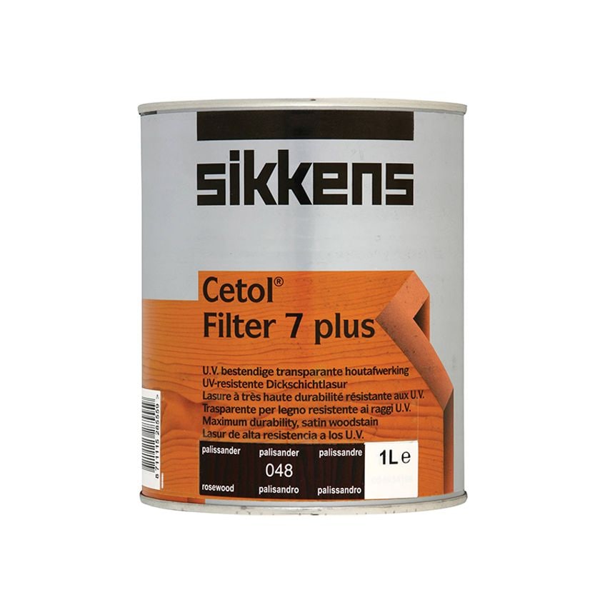 Cetol Filter 7 Plus Translucent Woodstain Rosewood 1 litre SIKCF7PRW1L