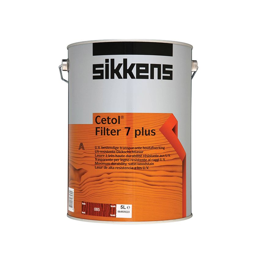 Cetol Filter 7 Plus Translucent Woodstain Teak 5 litre SIKCF7PT5L
