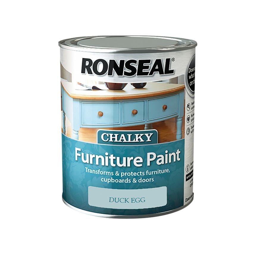 Chalky Furniture Paint Duck Egg 750ml RSLCFPDE750