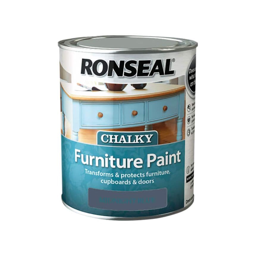 Chalky Furniture Paint Midnight Blue 750ml