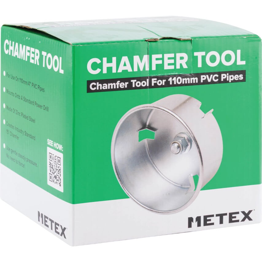Chamf, 110mm PVC Drain & Soil Pipe Chamfer Tool