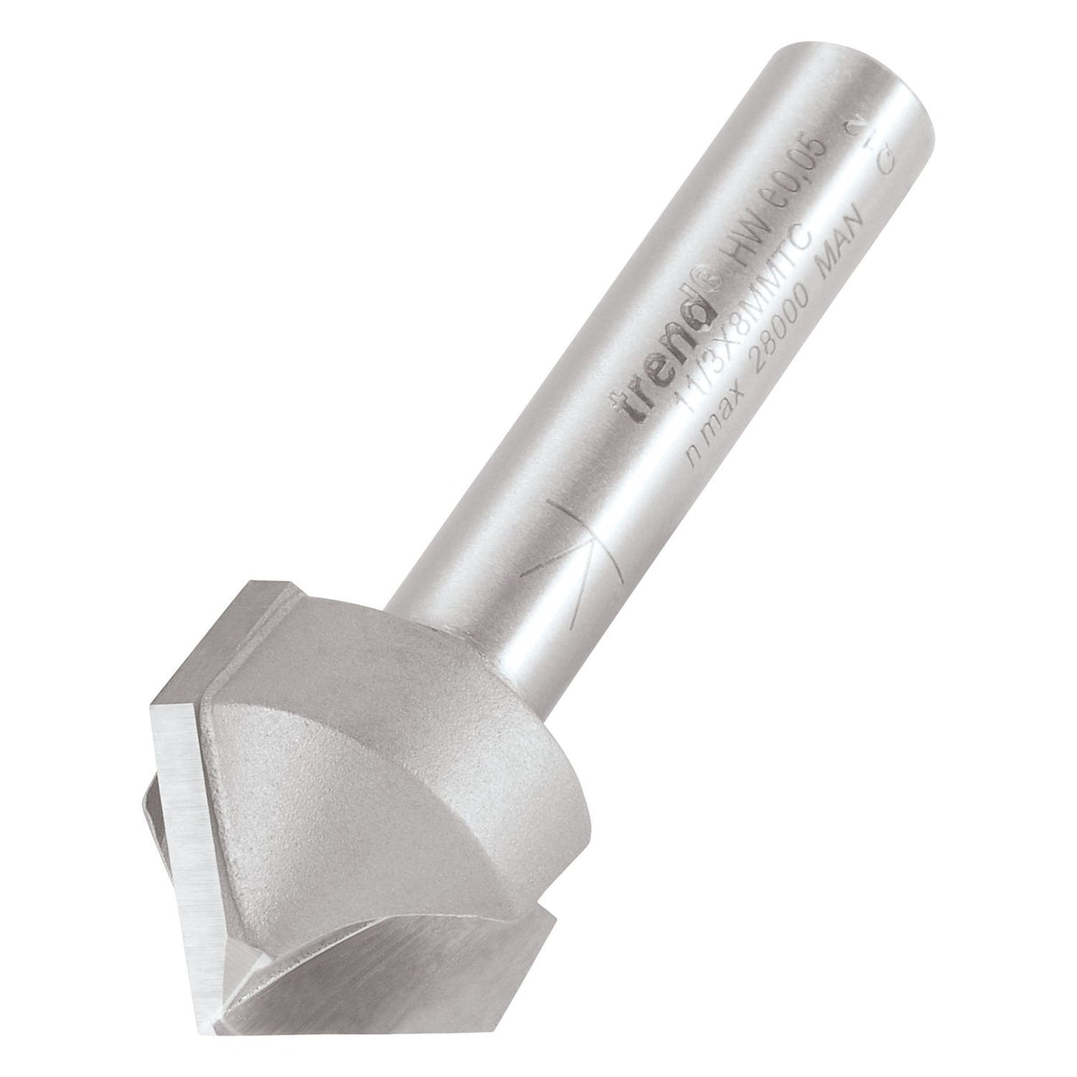 Chamfer V Groove Cutter 45 Degrees - 11/3X8MMTC