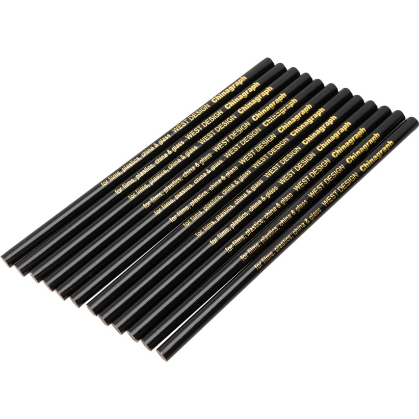 Chinagraph Pencil Black 5 2563 (Pack-12)