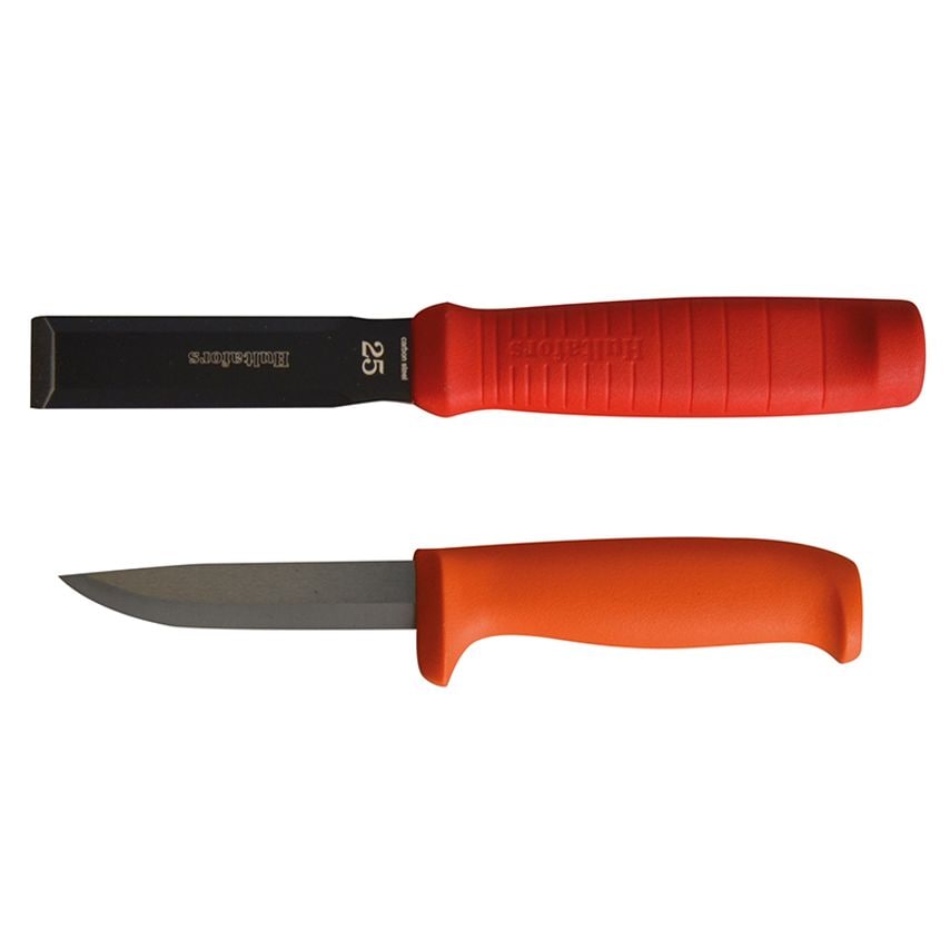 Chisel EDC 25mm & Craftsmen's Knife HVK in a Double Holster HULEDC25HVK