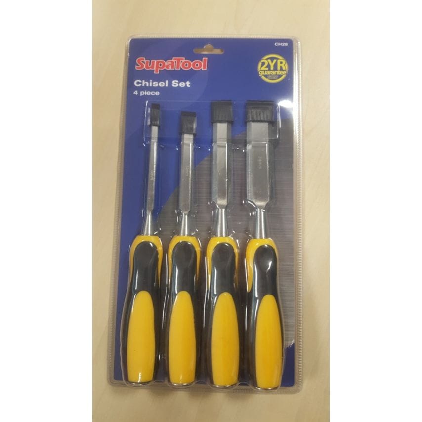 Chisel Set with Bi Material Handles 4 Piece