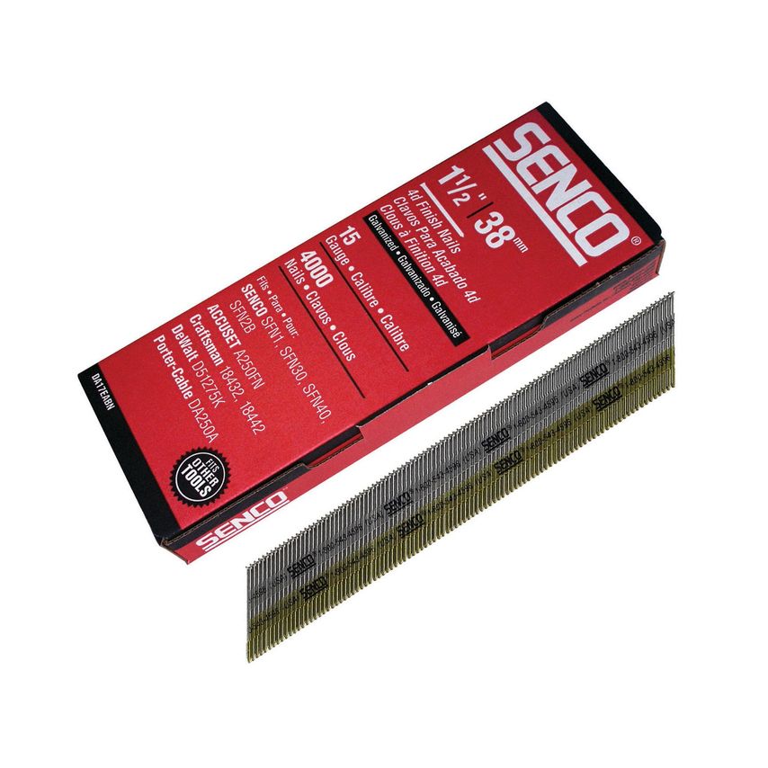 Chisel Smooth Brad Nails Galvanised 15G X 38MM (Pack 4000)
