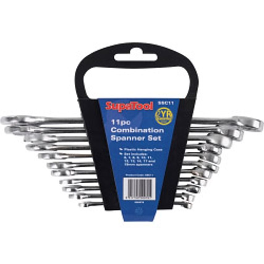Chrome Combination Spanner Set 11 Piece