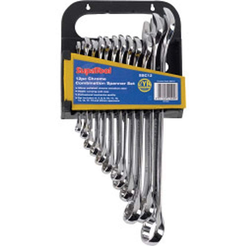 Chrome Combination Spanner Set 12 Piece