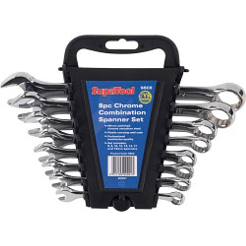 Chrome Combination Spanner Set of 8 Piece