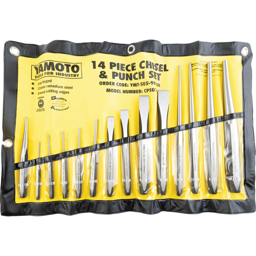 Chrome Vanadium Chisel & Punch Set (14 Piece)