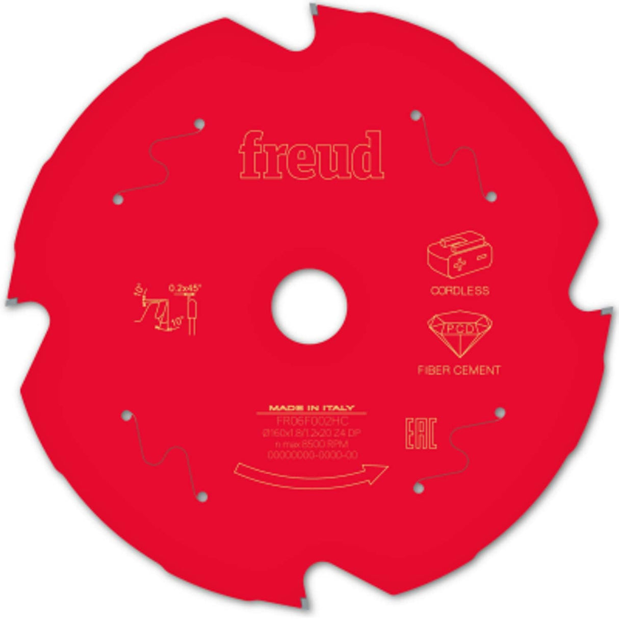 Circular Saw Blade CL Hh Fiber Cement 160 x 20 x 1.8/1.2 X T4