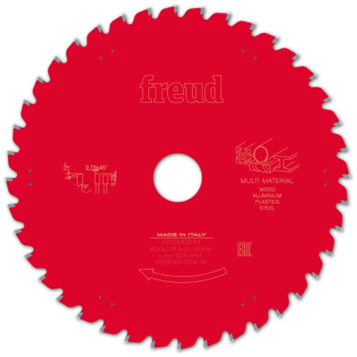 Circular Saw Blade Miter Multi-Material 210 x 30 x 2.4/1.6 X T40