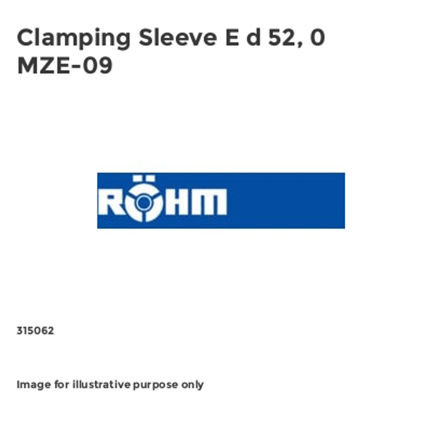 Clamping Sleeve E d 52, 0 MZE-09