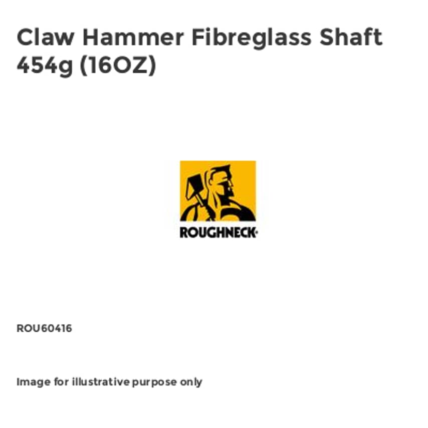 Claw Hammer Fibreglass Shaft 454g (16OZ)