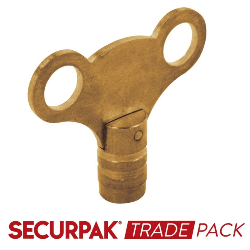 Clock Radiator Key Brass Pack of 10