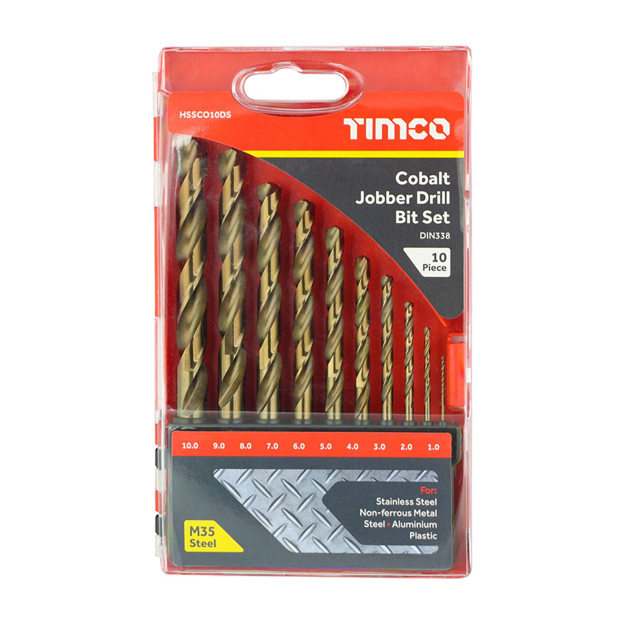 Cobalt Jobber Drill Bit Set - HSSCO10DS