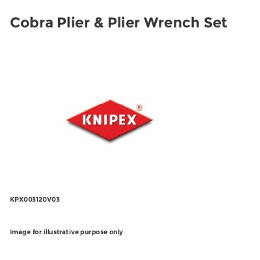 Cobra Plier & Plier Wrench Set